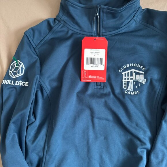 The North Face 1/4 zip jacket blue Women's pullover Medium Golf sporty fleece - Picture 4 of 7